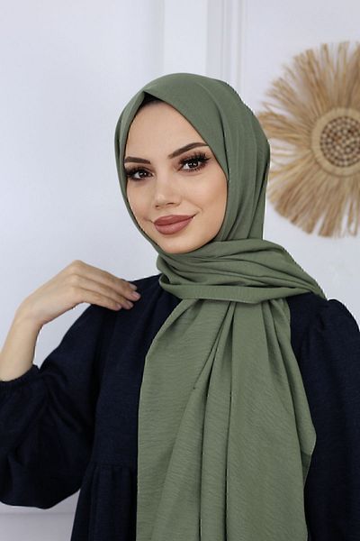 feronis Hijab Women's Cotton Jazz Shawl Model _ Khaki