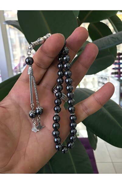 Sultan Telkari Erkek Siyah Hematit Taşlı Doğal Tesbih