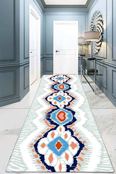 Chilai Home Habitent Yolluk Halı Kaymaz Taban Kesme Halı Yolluk , Yıkanabilir...