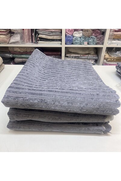 ceyizimdekor 3 قطع رمادي داكن مخطط إسفنجة مخملية غير قابلة للانزلاق غطاء مقعد...