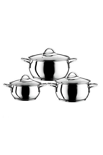 Evimsaray Plain Chevval Mini Cookware Set - 6 Pieces S-1161