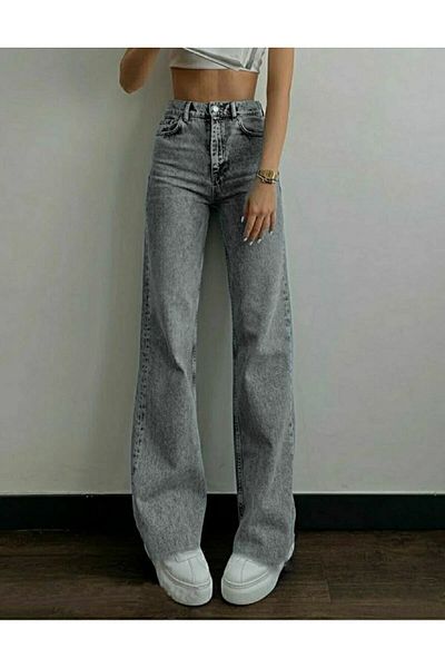 DRC trend The Smoked Lycra Super High Waist Loose Leg Jeans