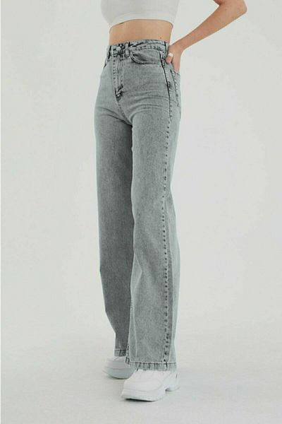 DRC trend Pantaloni Palazzo, blugi largi, cu talie super înaltă, afumat Power Lycra
