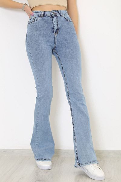 DRC trend Pantaloni de blugi cu talie înaltă Miya Blue Snow Wash Gold Spaniol Spaniol Jean