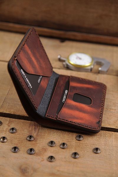 New Coast Leather 1900's Ανδρικό Πορτοφόλι - Γνήσιο Δέρμα, Χειροποίητο