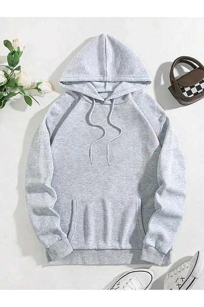 Mythologie Φούτερ Lucky Star με κουκούλα σε γκρι Oversize