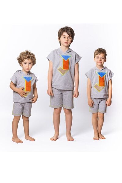 JO&JUKE Boy's Gray Hoodie Set