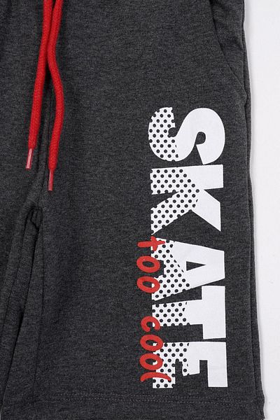zepkids Boy Capri - Skate Printed, Anthracite Color
