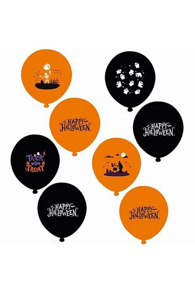 DÜVENCİ TİCARET 25-Piece Printed Halloween Bloody Balloons