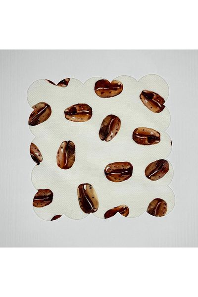 DECO Coffee Beans Patterned Digital Printed Cocktail Napkin