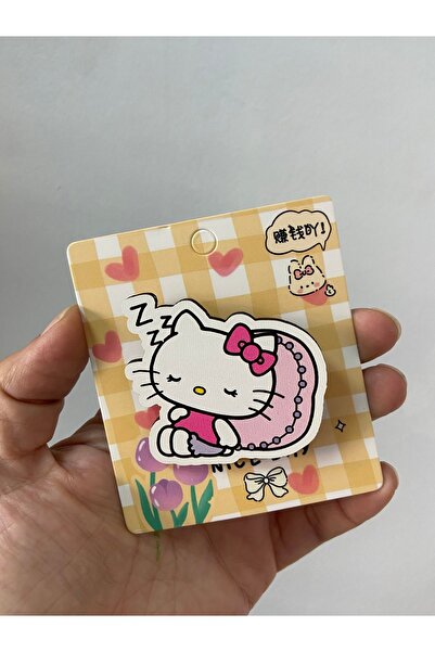 synshop Sanrio Kawai Kuromi My Melodi Melody Hello Kitty Ahşap Rozet Çanta Sü...