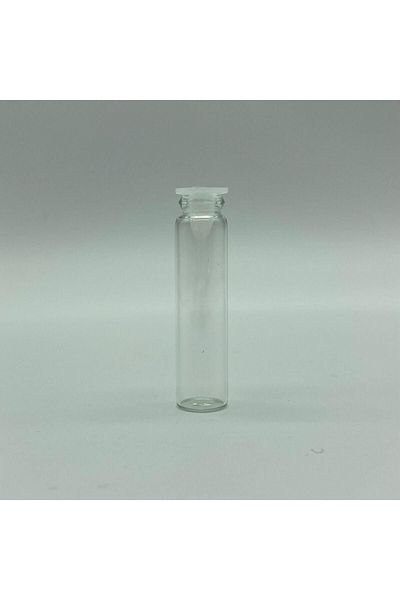 labshop41 20 Pieces Mini Test Bottles - 2 ml Plastic Bottle with Glass Stopper