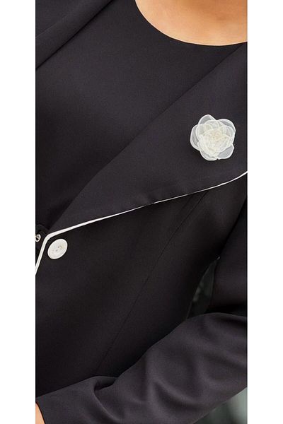 MODAMOR Jacket Dress - Piping Detail