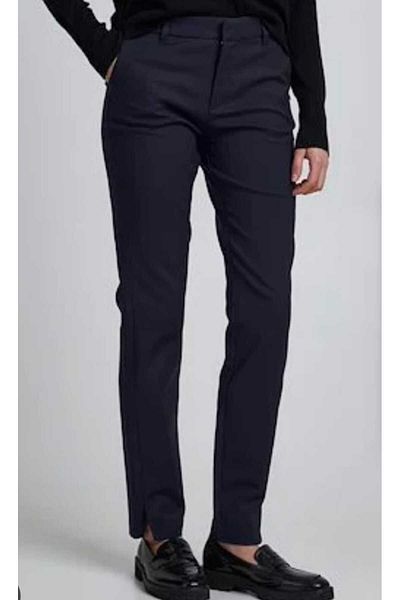 DENİKK Παντελόνι από ύφασμα Navy Blue με σκίσιμο Lycra