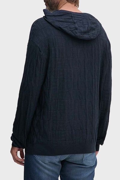Armani Exchange Ανδρικό πουλόβερ με πλεκτή κουκούλα - Πουλόβερ κανονική εφαρμογή 6DZM1B ZM4DZ 1510