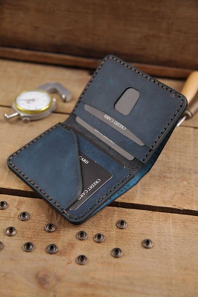 New Coast Leather 1900's Мъжки портфейл - естествена кожа, ръчна изработка