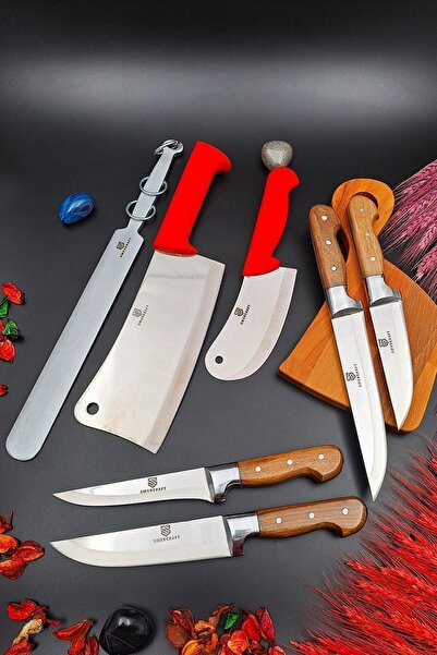 SWENCRAFT 7 Piece Knife Kitchen Butcher Victim Sliding Bed Onion Dumpling Row Set And Luxury Masat Dowry Set