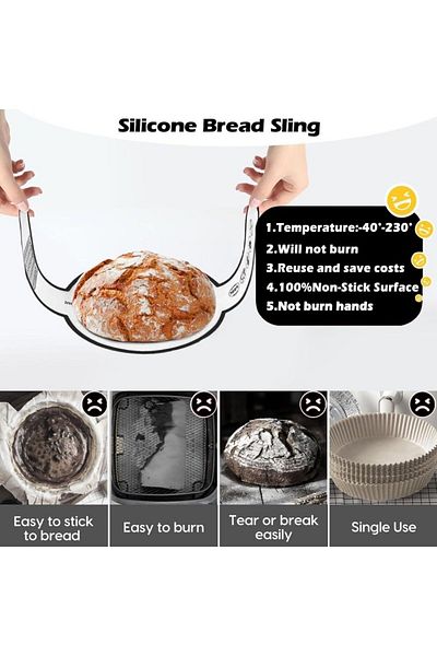 Yenigeldi 4 Pcs Netherlands Silicone Sleeves Nonstick Heat Resistant Cake Bread Pizza Dumpling Muffin Baking Mat