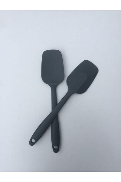 Multiamo Heat Resistant Silicone Gray Spatula 2 Pieces