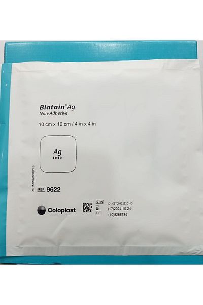 MG Coloplast Biatain Ag - 10x10 سم غير لاصق المرجع: 9622.