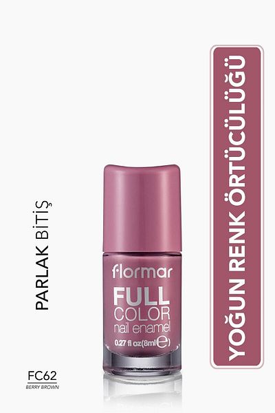Flormar Flormar Full Color Nail Enamel FC62 Berry Brown