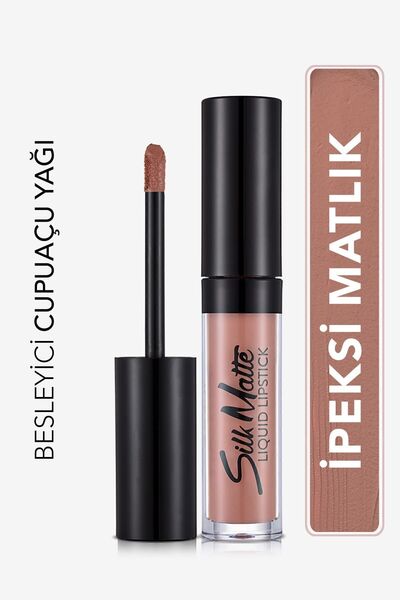 Flormar Kadife Dokulu Likit Mat Ruj - Silk Matte Liquid Lipstick - 052 BEST O...