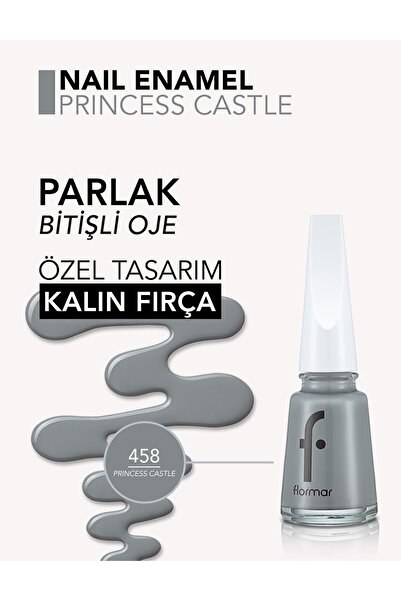 Flormar Klasik Parlak Bitişli Yüksek Pigmentli Oje -nail Enamel- 458 Prıncess Castle New- 8682536036177