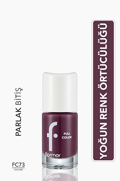 Flormar Yoğun Renk Veren Parlak Oje (Koyu Mor) - Full Color Nail Enamel - FC73 CULTURE - 8690604593231