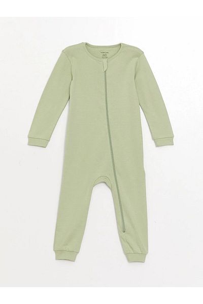 LC Waikiki Lcw Baby Crew Neck Long Sleeve Baby Girl Combed Cotton Romper 3Pcs