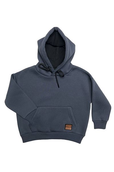 Cloise Hanorac pentru copii cu glugă stema 3 fire raster Smoked