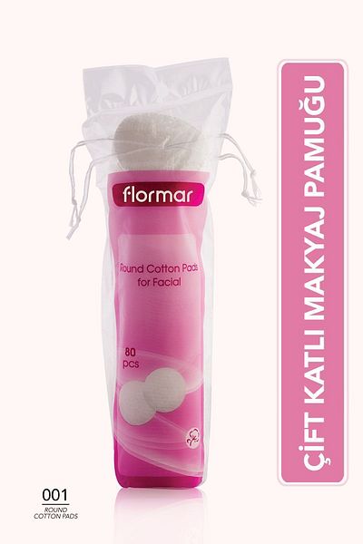 Flormar Round 80's Makeup Remover Cotton - Cotton Pads - 001 - 8690604175031