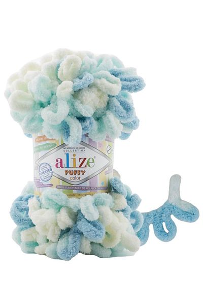 Alize Συσκευασία με 5 πλεκτά νήματα χειρός Puffy Color - 6461