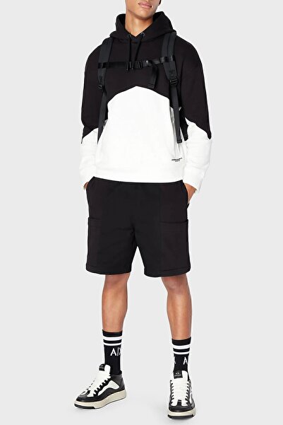 Armani Exchange Ανδρικό φούτερ με κουκούλα Color Block 100% βαμβάκι κανονική εφαρμογή 6RZMLB ZJ4XZ 22CG