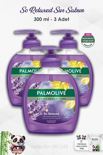 Palmolive Palmolive Aroma Sensations - مجموعة من 3 صابون سائل مريح للغاية 300 مل وROSIE