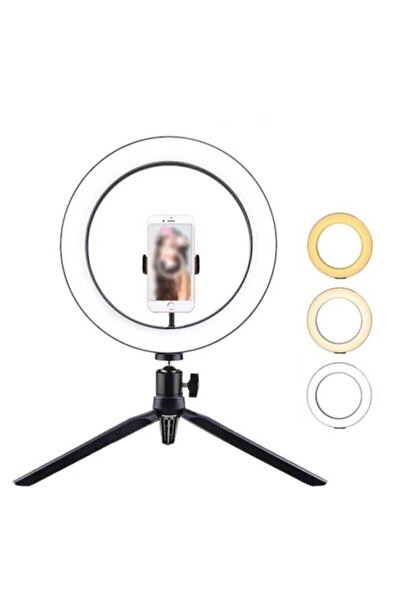 ESS Led Halka Işık Youtuber Makyaj Kuaför,make Up Ring Light Tripod Ayak