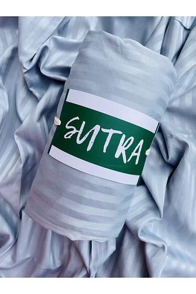 sutra 100% Cotton Satin Double Fitted Sheet Set Large Size