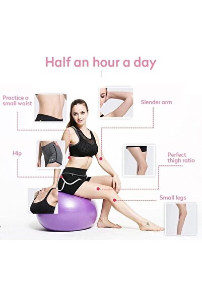felix express 65 Cm Fitilli Pilates Topu Ve Pompa Seti Plates Denge Yoga Spor Egzersiz Top Jimnastik Fitness Gym