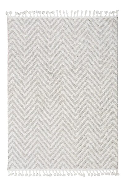 Dolce Vita Halı Jakarta 456 Bej Krem Saçaklı Kabartmalı Iskandinav Salon Otur...