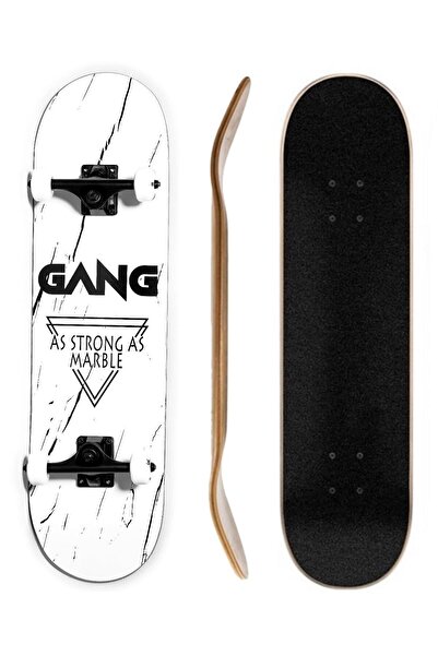 Genel Markalar Skateboards 8.0 Marble White Complete Profesyonel Kaykay