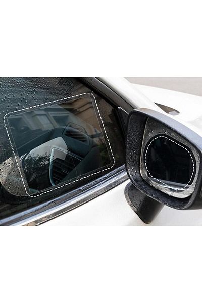 Zeki Karga Auto Vehicle Rear View Mirror Car Glass Rain Water Slider Protective Film 4 Pcs