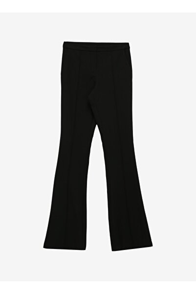 E 4.0 Design Studio x Fabrika Siyah Kadın Geniş Paça Yüksek Bel Bol Kesim Pantolon F3WL-PNT W26