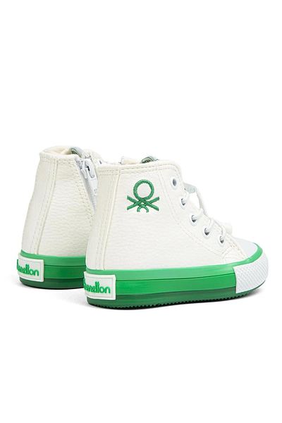 Benetton Bn-30814 Kids Sneakers - White Green Sneakers