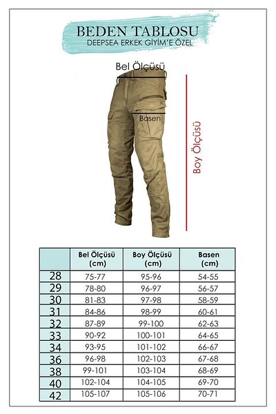 DeepSEA Light Green Wide Cut Gabardine Cargo Pants - Pocketed, Seasonal 1705421