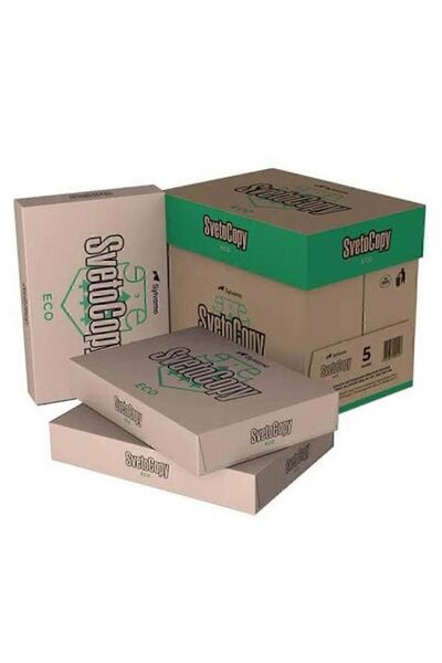 SVETOCOPY Svetocopy Eco 80 gr Fotokopi Kağıdı Göz Yormayan A4 Krem Rengi 1 Koli 500'lü 5 Paket