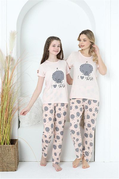Akbeniz Mother Daughter Family I Love Yoga Πιτζάμες Πωλούνται χωριστά 50101