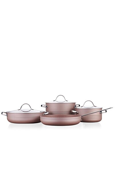 KORKMAZ Linea 7 Parça Rosagold Tencere Seti