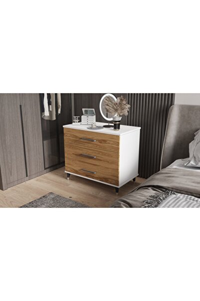 yılwood Şifonyer Üç Çekmeceli (PARLAKBEYAZ + UD)