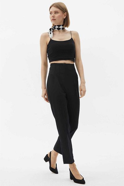 Two Mail Skinny Leg Trousers BLACK