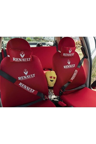 Nikadu Renault 12 Parça Oto Koltuk Kılıf Seti(ön Arka Set+2 Boyunyastık+2 Kem...