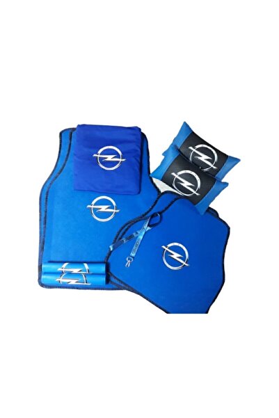 Opel Mavi Penye Kılıf,deri Kemer Konforu,deri Yastık Ve Halı Paspas Set Ayna ...